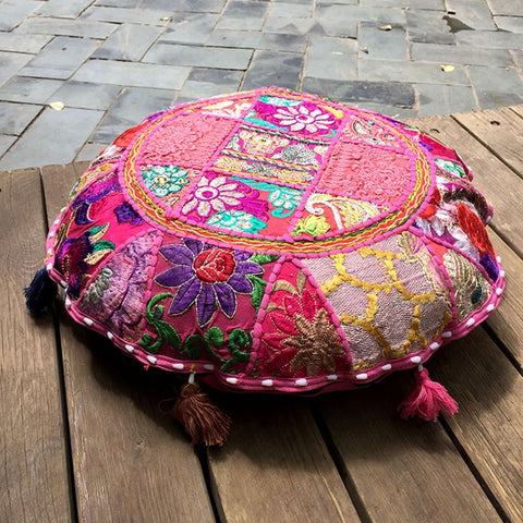 Patchwork Floor Cushion Cover-ToShay.org