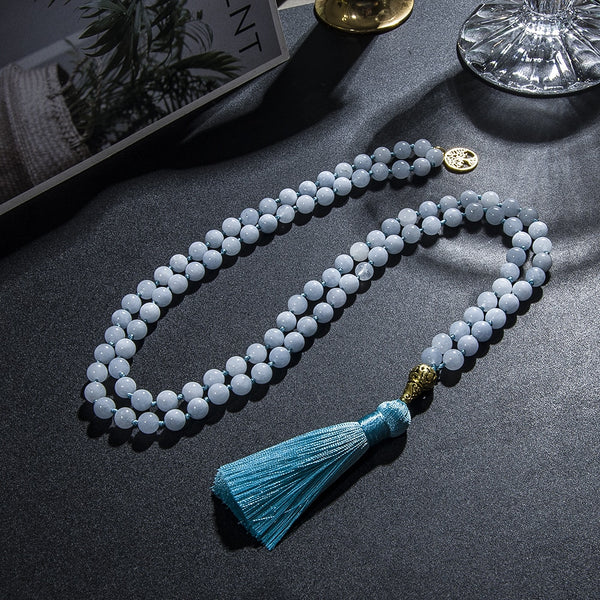 Blue Chalcedony Mala Beads-ToShay.org