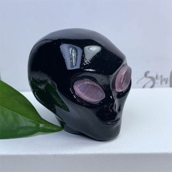 Black Obsidian Alien Skull-ToShay.org