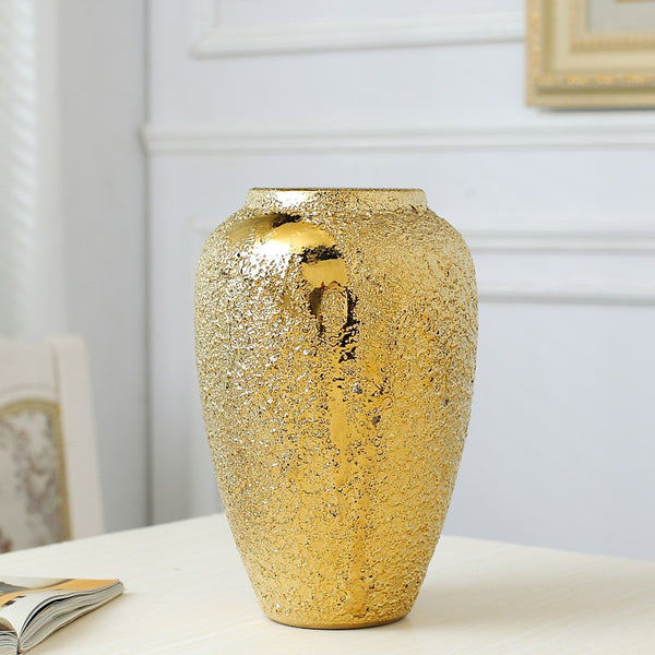 Gold Ceramic Vase-ToShay.org