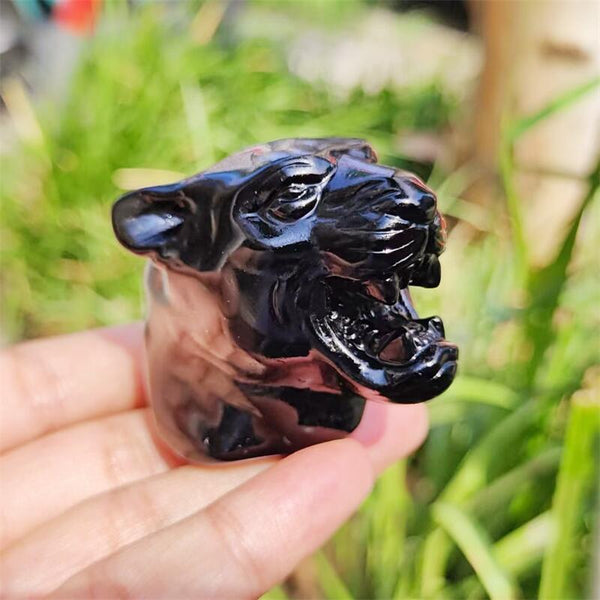 Black Obsidian Panther Head-ToShay.org