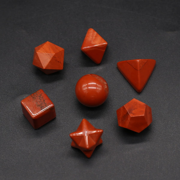 Red Jasper Platonic Solids-ToShay.org