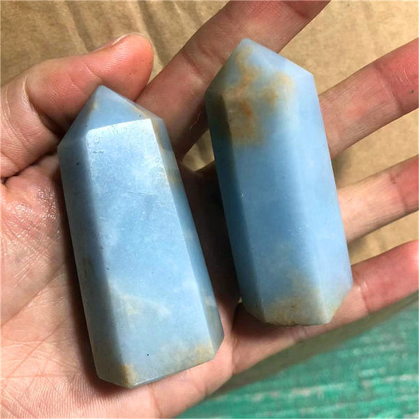 Blue Angelite Crystal Tower-ToShay.org