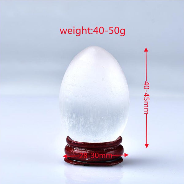 White Selenite Egg-ToShay.org