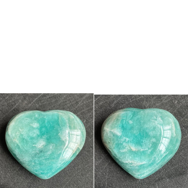 Blue Amazonite Crystal Hearts-ToShay.org