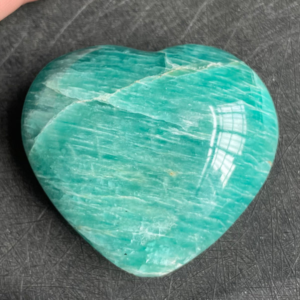 Blue Amazonite Crystal Hearts-ToShay.org