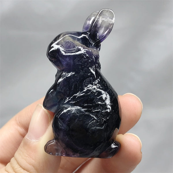 Purple Stripe Fluorite Rabbit-ToShay.org