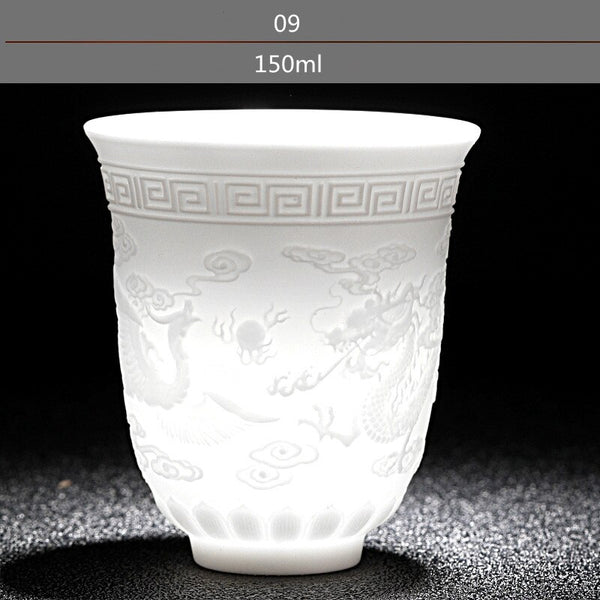 White Porcelain Tea Cup-ToShay.org