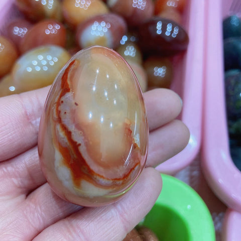 Red Carnelian Agate Egg-ToShay.org