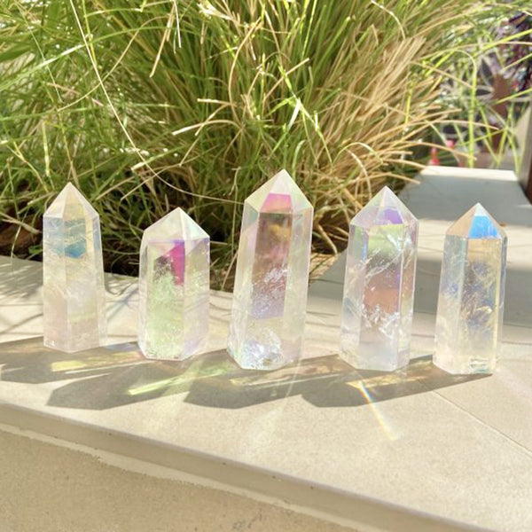 Clear Rainbow Quartz Crystal Wands-ToShay.org