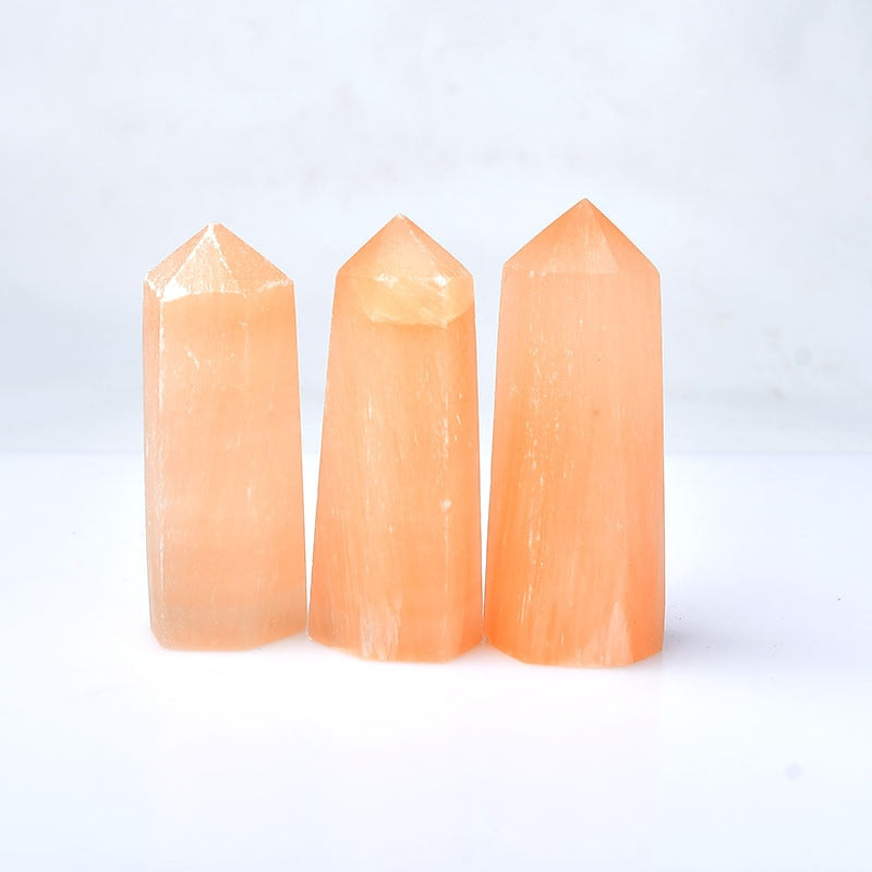 Orange Selenite Crystal Point-ToShay.org