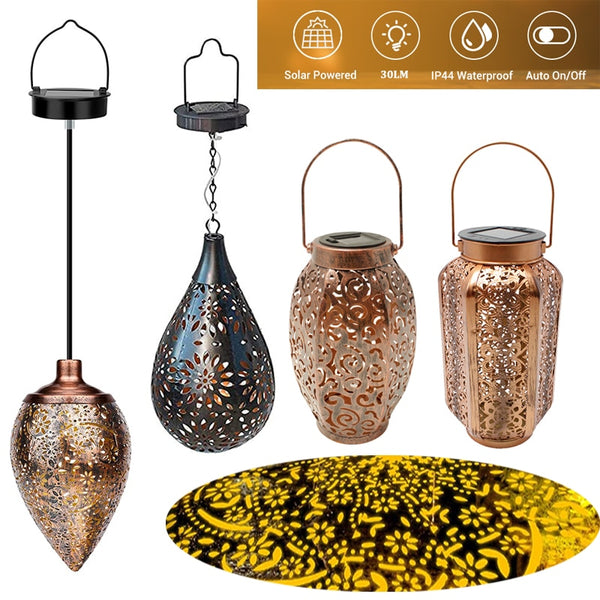 Moroccan Hanging Solar Lantern-ToShay.org