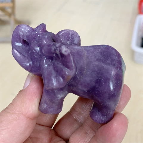 Purple Lepidolite Elephant-ToShay.org
