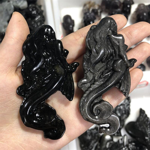 Black Obsidian Mermaid-ToShay.org