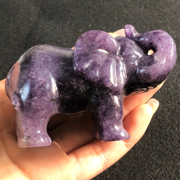 Purple Lepidolite Elephant-ToShay.org