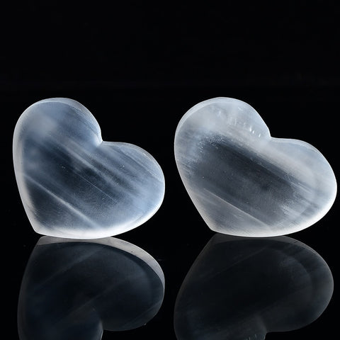 White Selenite Heart Bowl-ToShay.org