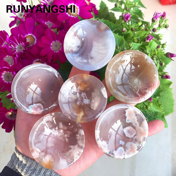 Pink Flower Agate Bowls-ToShay.org