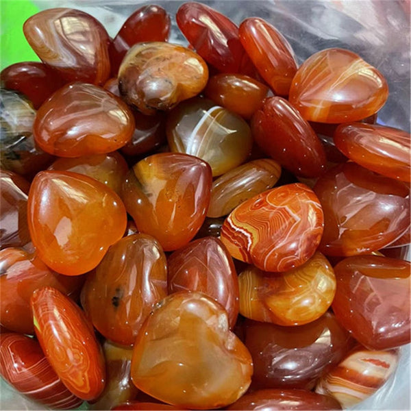 Orange Carnelian Agate Hearts-ToShay.org