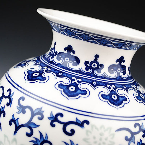 Jingdezhen Blue and White Vase-ToShay.org