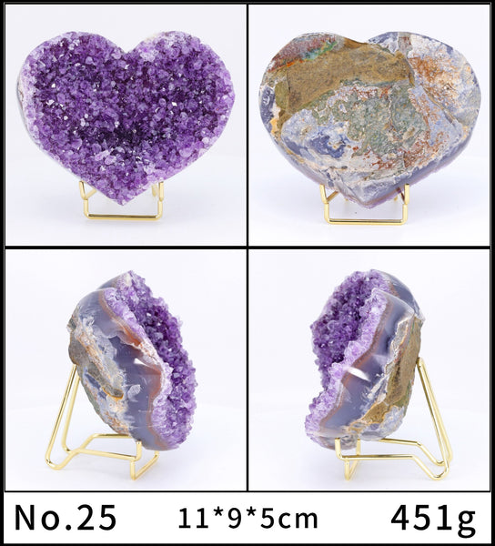 Purple Amethyst Geode Quartz Crystal-ToShay.org