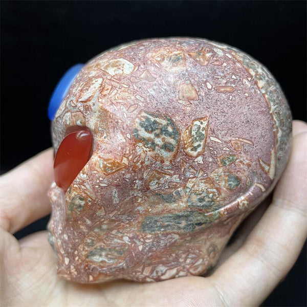Green Leopard Stone Alien Skulls-ToShay.org