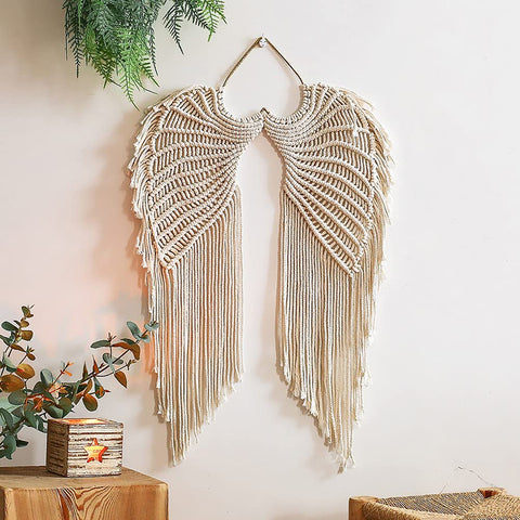 Angel Wings Macrame Wall Hanging-ToShay.org