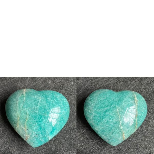 Blue Amazonite Crystal Hearts-ToShay.org