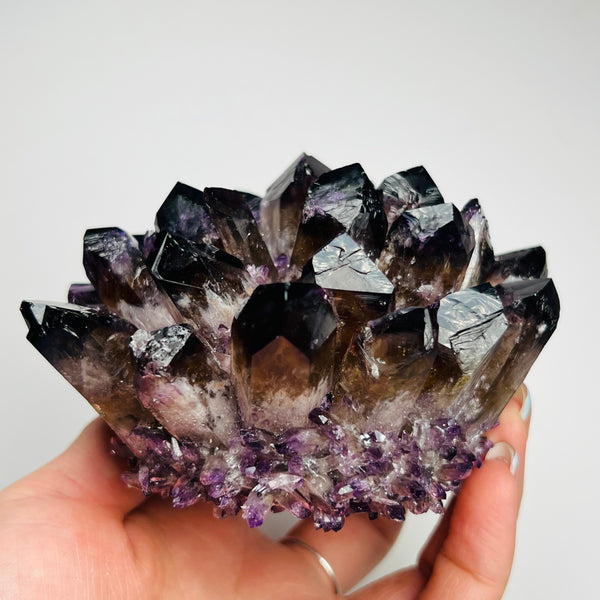 Purple Ghost Phantom Quartz Crystal Cluster-ToShay.org