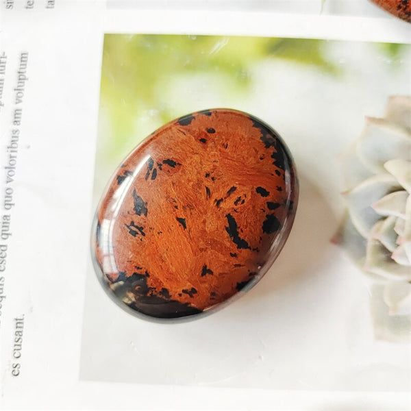 Red Obsidian Palm Stones-ToShay.org