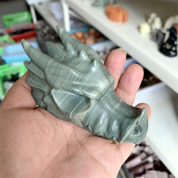 Green Jade Dragon Head-ToShay.org