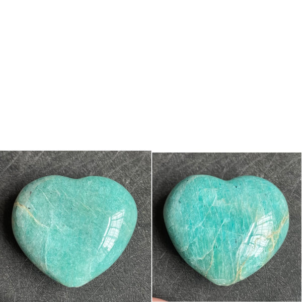 Blue Amazonite Crystal Hearts-ToShay.org