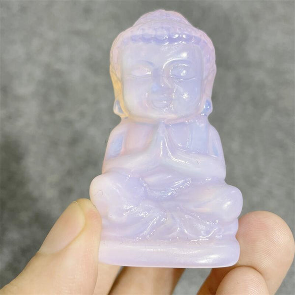 Crystal White Opalite Buddha-ToShay.org