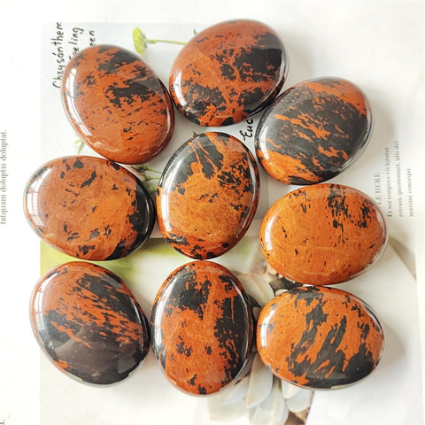 Red Obsidian Palm Stones-ToShay.org