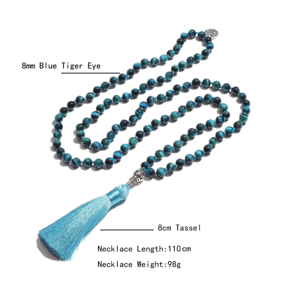 Blue Tiger Eye Mala Beads-ToShay.org