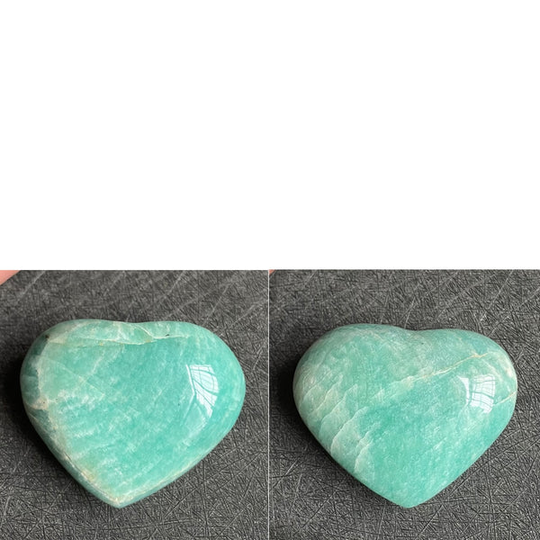 Blue Amazonite Crystal Hearts-ToShay.org