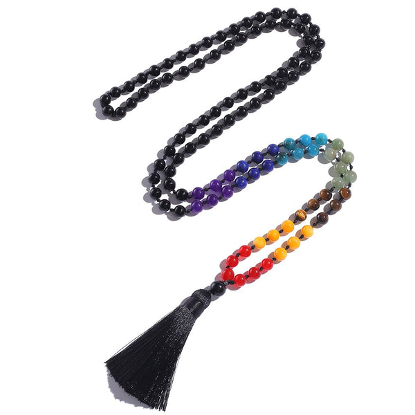 Black Onyx Chakra Mala Beads-ToShay.org