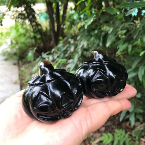 Black Obsidian Pumpkin-ToShay.org