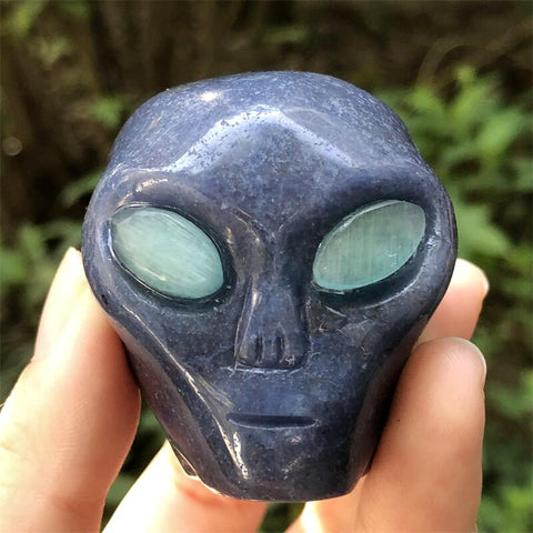 Blue Aventurine Alien Skulls-ToShay.org