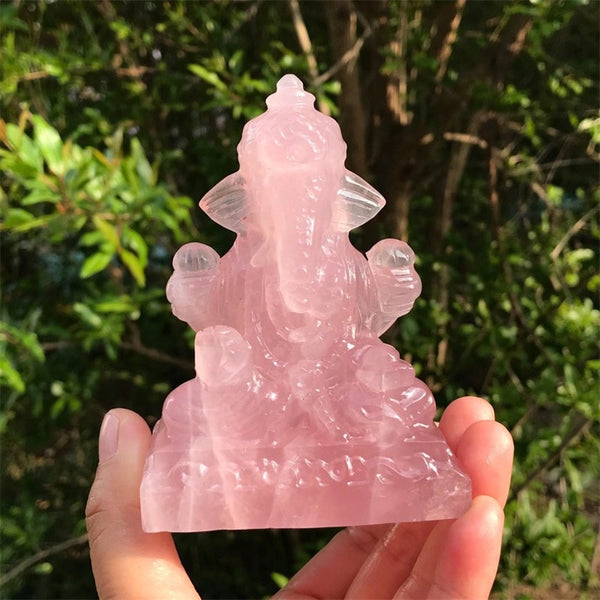 Crystal Rose Quartz Ganesha-ToShay.org