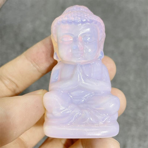 Crystal White Opalite Buddha-ToShay.org