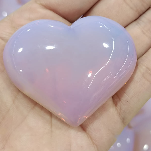 Pink Opalite Quartz Heart-ToShay.org