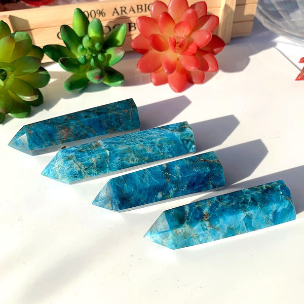 Blue Apatite Stone Wands-ToShay.org