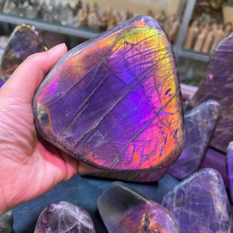 Blue Purple Moonstone Labradorite-ToShay.org