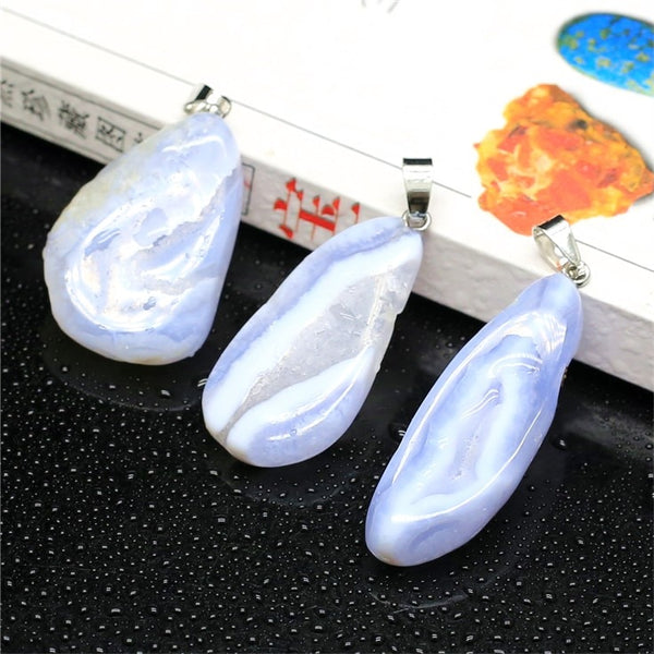 Blue Lace Agate Pendant-ToShay.org