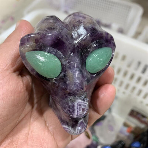 Purple Dream Amethyst Alien Skull-ToShay.org