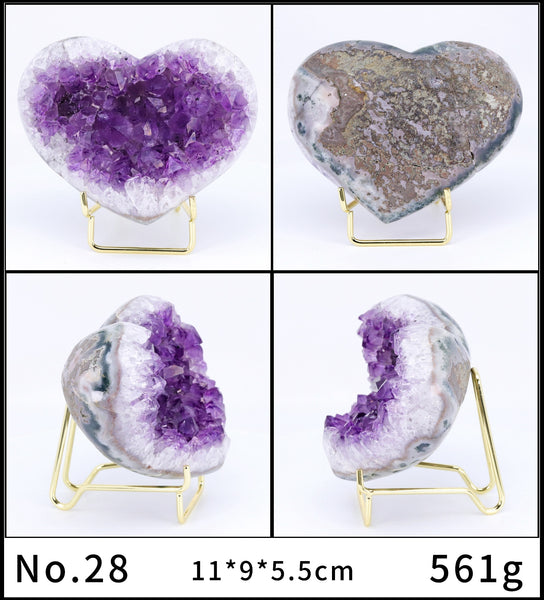 Purple Amethyst Geode Quartz Crystal-ToShay.org