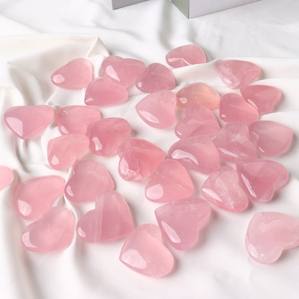 Pink Rose Quartz Crystal Heart-ToShay.org