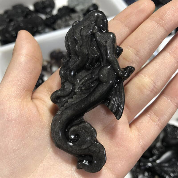 Black Obsidian Mermaid-ToShay.org