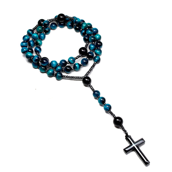 Blue Tiger Eye Rosary-ToShay.org