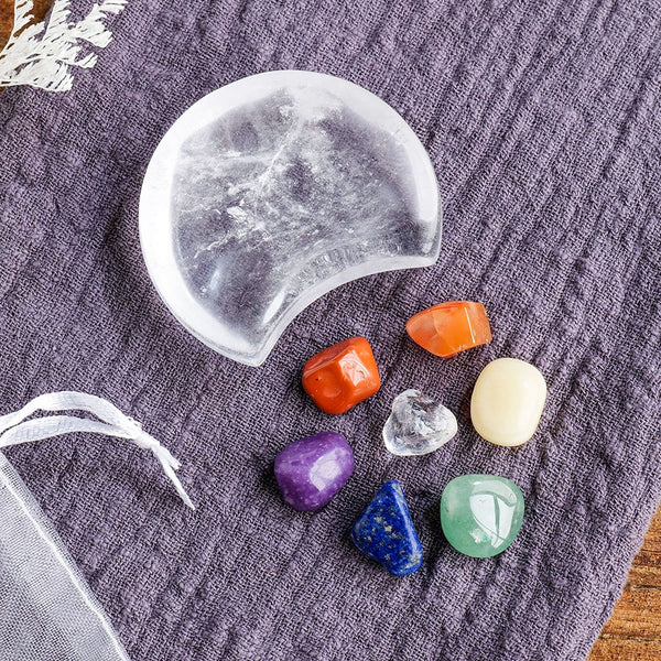 Chakra Crystal Moon Bowl-ToShay.org